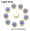 10Piece Snowflake Pearl Rhinestone Buttons  Decorative Flatback Embellishments For Clothing  DIY Cr 7