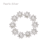 10Piece Snowflake Pearl Rhinestone Buttons  Decorative Flatback Embellishments For Clothing  DIY Cr 23