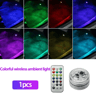 Wireless LED Car Interior Ambient Lights  RemoteControl Adhesive Roof  Footwell Atmosphere Lights 5