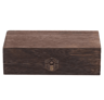 Retro Wooden Storage Box With Clamshell Lid For Jewelry Keepsakes  Desktop Organization 1