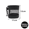 Black Mesh Golf Ball Pouch  Portable Nylon Storage Bag With Hanging Clip 7