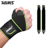AOLIKES Wrist Support Wraps  Elastic Compression Wrist Straps For Gym CrossFit  Powerlifting 4