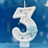 Snowflake Number Birthday Candles 09  WinterThemed Cake Toppers For Christmas  Birthday Parties 8