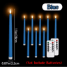 1272PCS Flameless LED Taper Candles With Remote  Flickering Wedding Candles For Parties  Home Decor 1