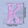 16cm Pink Glitter LED Letter  Number Light  Battery Powered Decorative Marquee Light For Parties  E 15