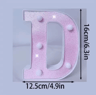 16cm Pink Glitter LED Letter  Number Light  Battery Powered Decorative Marquee Light For Parties  E 22