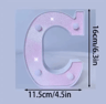 16cm Pink Glitter LED Letter  Number Light  Battery Powered Decorative Marquee Light For Parties  E 23