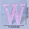 16cm Pink Glitter LED Letter  Number Light  Battery Powered Decorative Marquee Light For Parties  E 26