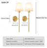 2PCS Gold Rechargeable Wireless Wall Sconces  Battery Operated RGB LED Wall Lights With Remote Cont 2
