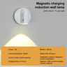 Magnetic USB Rechargeable LED Wall Light  Wireless Dimmable Reading Spotlight With Touch Control 2