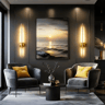 Rechargeable LED Wall Sconce  360 Rotating Wireless Picture Light With Remote  Dimming 1