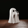 Cute Middle Finger Ghost Statue  Funny Small Halloween Figurine For Coffee Table  Home Decor 1