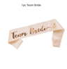 Rose Gold Team Bride Satin Sash Set For Bachelorette Parties 4