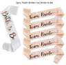 Rose Gold Team Bride Satin Sash Set For Bachelorette Parties 7