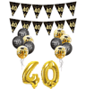 30th 40th 50th 60th Birthday Banner With Number Balloons 22