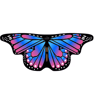 Colorful Butterfly Wings Cape For Kids Fairy DressUp 2