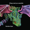 3D Printed Winged Carriage Dragon Figurine Tabletop Decor 7