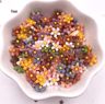 100Piece 8mm Colorful Mini Resin Flower Gems For Crafts And Nail Art 10