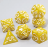 7Piece Dragon Pattern Marble Polyhedral Dice Set For DND RPG 3
