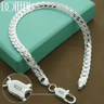 DOTEFFIL 925 Sterling Silver 18K Gold Flat Side Chain Bracelet 2