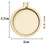 10PCS Mini Wooden Embroidery Hoop Pendant Kit 8