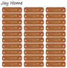 30PCS Handmade PU Leather Heart SewOn Labels 4