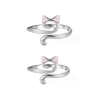2PCS Adjustable Knitting  Crochet Yarn Guide Ring 6