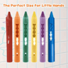Washable Bath Crayons Set  Colorful EasyClean Bathtub Markers For Kids 2