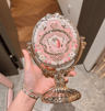 Flower Knows 9th Anniversary Vanity Set  Luxury Mirror Paddle Brush  Holder 5