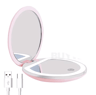 USB Rechargeable LED Pocket Mirror  Smart Touch Foldable Travel Makeup Mirror 1