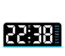 USB Digital Alarm Clock With Mood Light  Dual Alarm LED Table Clock 1