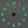 Large Roman Numeral Mirror Wall Clock  2D3D DIY Acrylic Quartz Clock Sticker 9