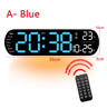 Large LED Digital Wall Clock  Temperature Humidity  Remote Control Display 25