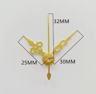 Large Gold Metal Wall Clock Hands  Hour Minute  Second Hand Decor Set 2