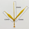 Large Gold Metal Wall Clock Hands  Hour Minute  Second Hand Decor Set 21