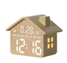 HouseShaped LED Alarm Clock  Voice Control Night Light With Date  Week Display 1