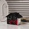 HouseShaped LED Alarm Clock  Voice Control Night Light With Date  Week Display 3