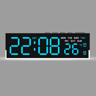 USB Digital Alarm Clock  White Mood Light Dual Alarms  Temperature Display 2