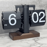 Vintage Flip Page Clock  Automatic Quartz Desktop Timepiece For Retro Decor 9