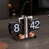 Vintage Flip Page Clock  Automatic Quartz Desktop Timepiece For Retro Decor 12