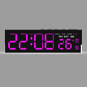 USB Digital Alarm Clock White Mood Light Dual Alarms  Temperature Display 7