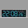 USB Digital Alarm Clock White Mood Light Dual Alarms  Temperature Display 4
