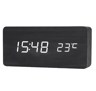 Wooden LED Alarm Clock  Voice Control Digital Table Clock For Modern Decor 2