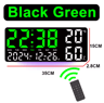 LED Digital Wall Clock  Atmosphere Lights Remote Control  Temperature Display 2