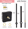 Silent Quartz Wall Clock Mechanism  Sweep Second Movement With Hands For DIY Repair 7