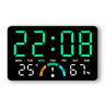 Digital LED Alarm Clock  Temperature Humidity  Comfort Level Display 4