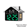LED HouseShaped Alarm Clock  Night Light With Date  Week Display 6