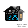 LED HouseShaped Alarm Clock  Night Light With Date  Week Display 7