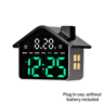 LED HouseShaped Alarm Clock  Night Light With Date  Week Display 5