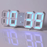Modern 3D Digital Wall Clock  LED Night Light  Remote Control 3
